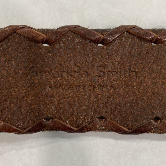 Amanda smith tooled leather belt brown - Picture 6 of 10